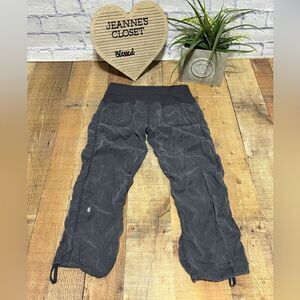 Lululemon cool down tencel ruched cropped pants size 4